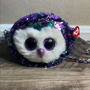 TY Fashion Flippy Sequin Purse - MOONLIGHT the Owl (8 inch)
